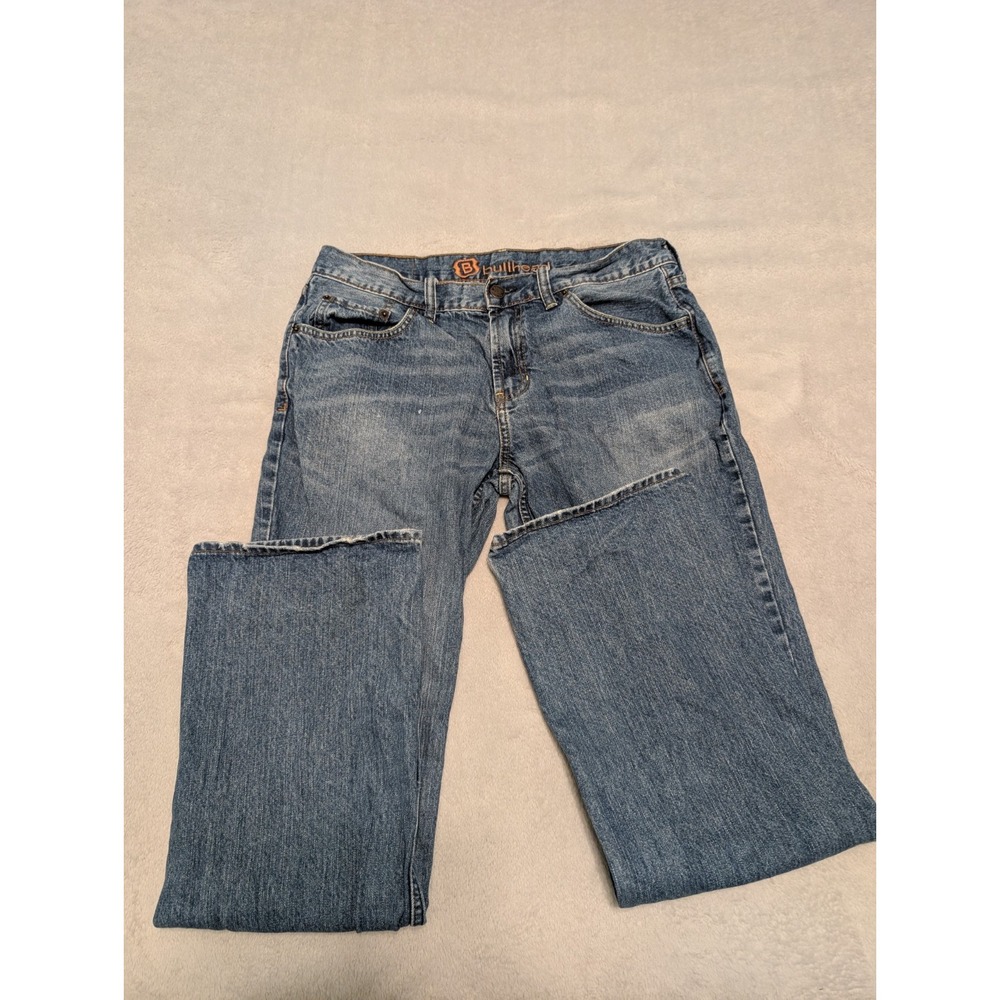 Bullhead Jeans Men's 32x32 Straight Cotton Blue Denim
